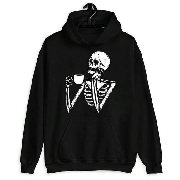 Skeleton Hand Rock On Moon Swing Funny Halloween Hoodie