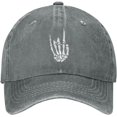 thumbnail image 1 of Skeleton Hand Rock Party Metal Cowboy Hat Men Vintage Baseball Cap Summer Sun Hat Gift Women Trucker Hat Dad Hat Black, 1 of 7