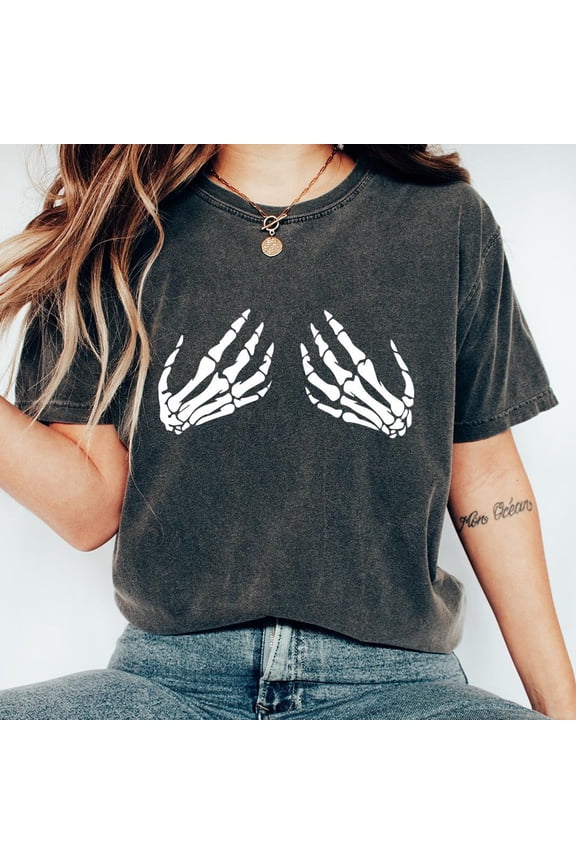 Skeleton Hand ShirtHand Bra ShirtSkeleton Hand Bra ShirtFunny Halloween ShirtHalloween Par