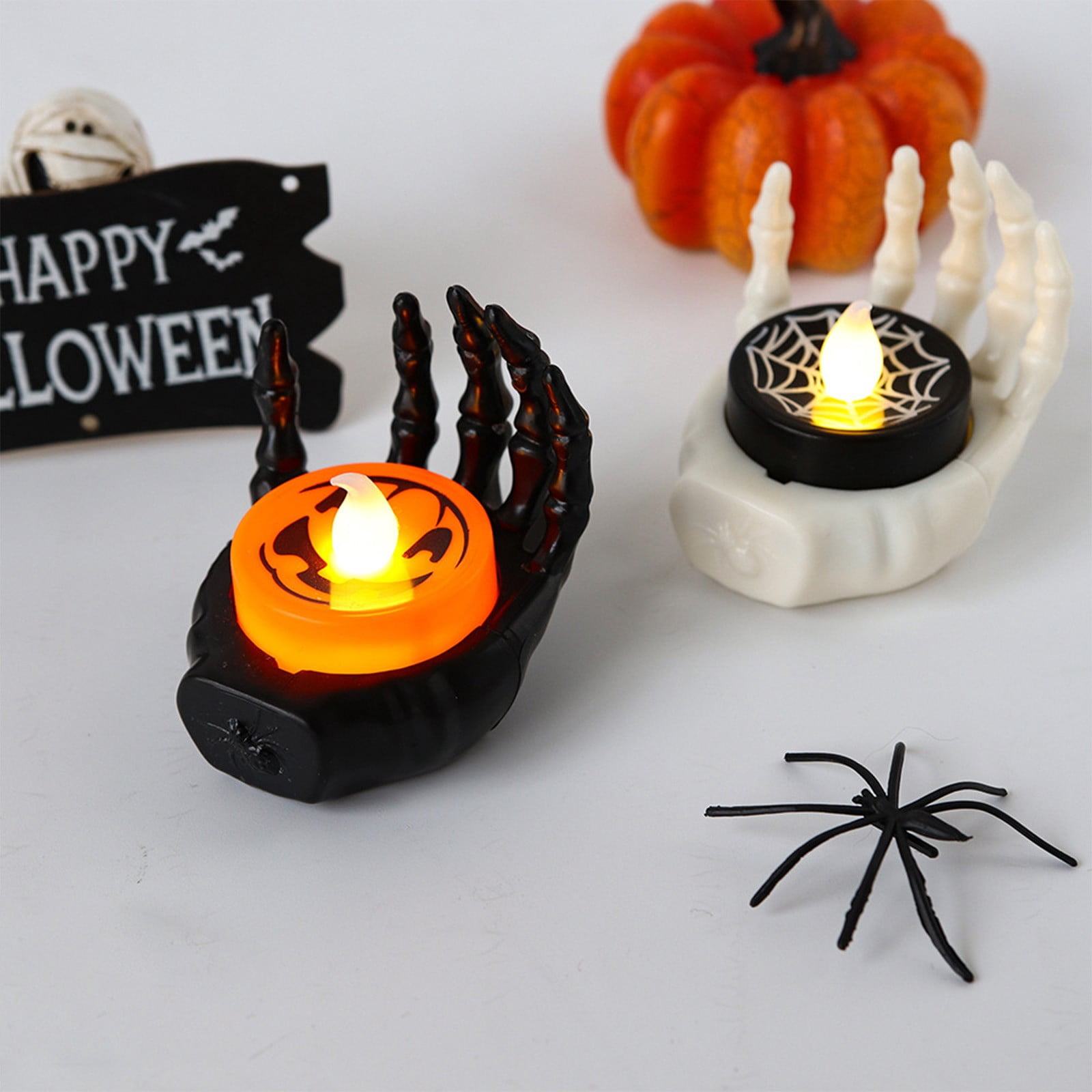 Skeleton Hand Tea Skeleton Hand Tea Candle Holder | Halloween Decor Centerpiece | Spooky ...