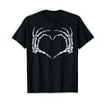 thumbnail image 1 of Skeleton Hands Heart Sign Retro Halloween Costume Men T-Shirt, 1 of 5