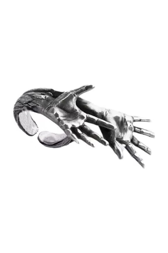 Skeleton Hands Ring Punk Style Alloy Material Comfort Fit Unique Gift for Women