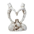 thumbnail image 1 of Skeleton Hands Statue,Heart Hands Sculpture,Hand Gesture Desk Statues Love Ornaments,Heart Shape Finger Gesture Sculpture Decor for Bookshelf/Coffee Desktop/Halloween Decorations-B, 1 of 6