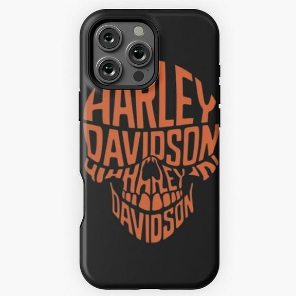 Skeleton Head Biker Harley Davidson Art Phone Case for iPhone 16 15 14 13 12 11 Pro Max