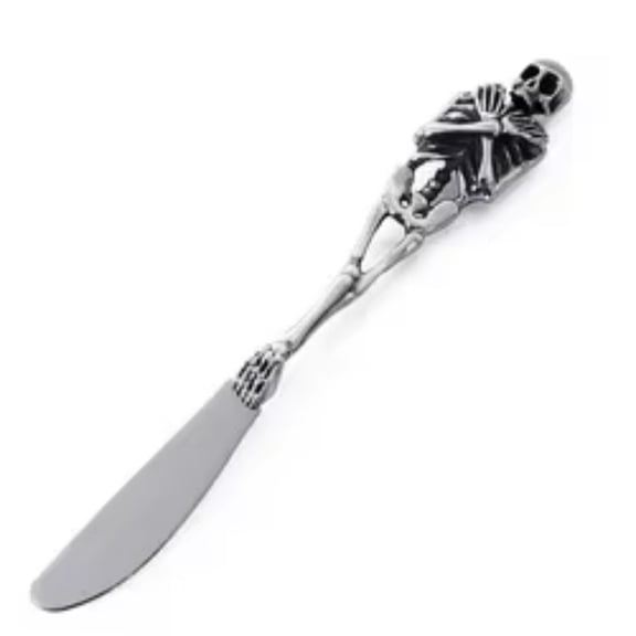 Skeleton Head Knife Fork Spoon Tableware Kitchen Dinnerware Set Use for Home, Kitchen or Restaurant or Gift for friend
