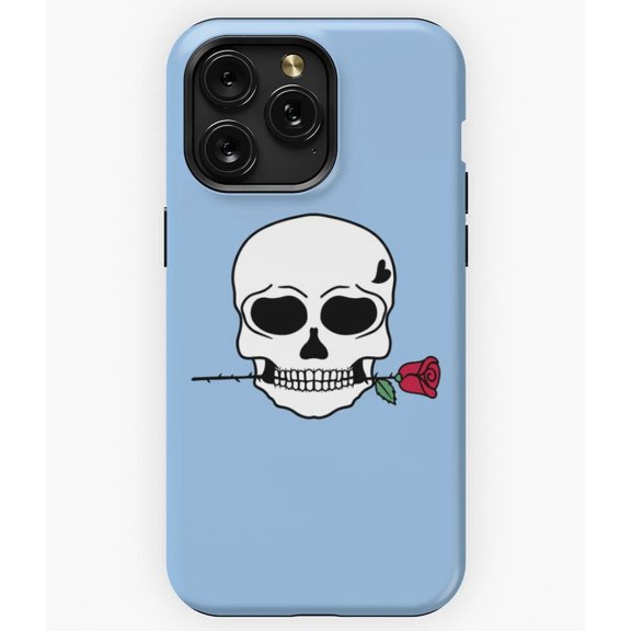 Skeleton Head in Love Skeleton Head Heart Romantic Graphic A2647 Phone Case for iPhone 11 to 17 Pro Max