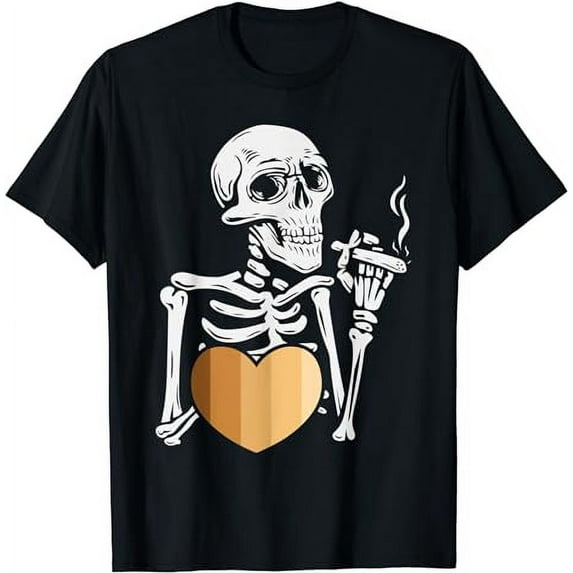 Skeleton Heart Black History Month Skull BLM Melanin Pride T-Shirt