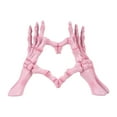 thumbnail image 1 of Skeleton Heart Hand Statue Halloween Heart Hand Figurine Resin Heart Hand Sculpture Hand Love Gesture Statues for Wedding Halloween Desk Bookshelf Decor, 1 of 9