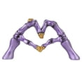 thumbnail image 1 of Skeleton Heart Hand Statue Halloween Heart Hand Figurine Resin Heart Hand Sculpture Hand Love Gesture Statues for Wedding Halloween Desk Bookshelf Decor, 1 of 9