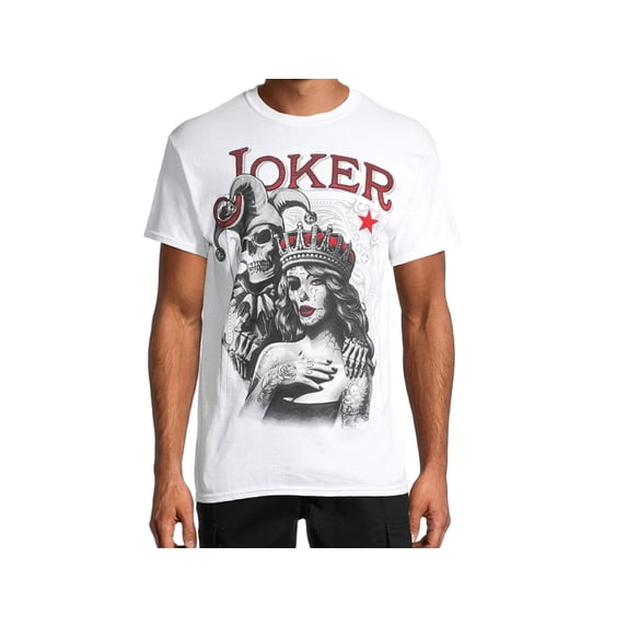 Skeleton Joker & Queen Men's T-Shirt (Small)