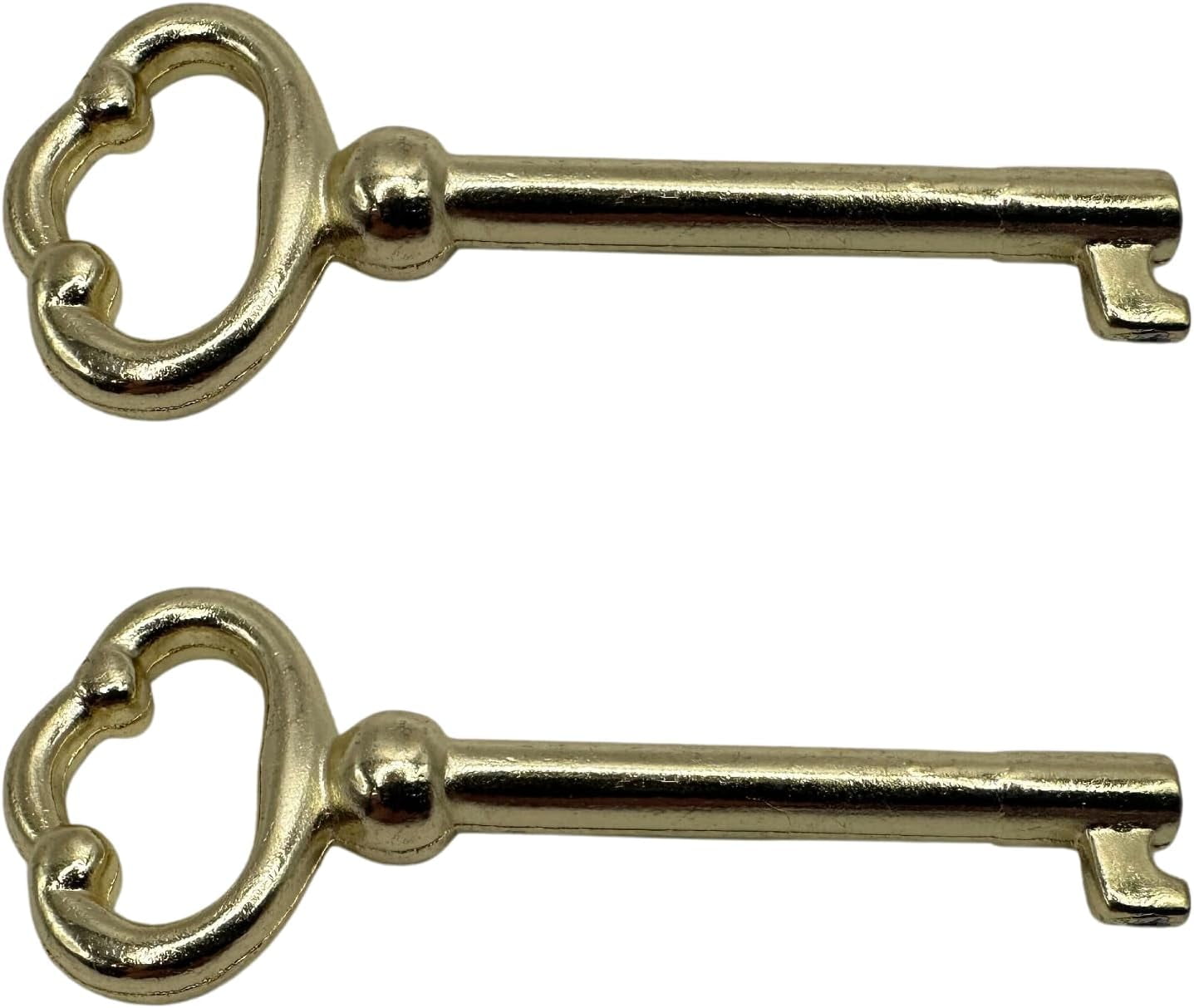 Skeleton Key Brass Reproduction For Curio, Jewelry Boxes