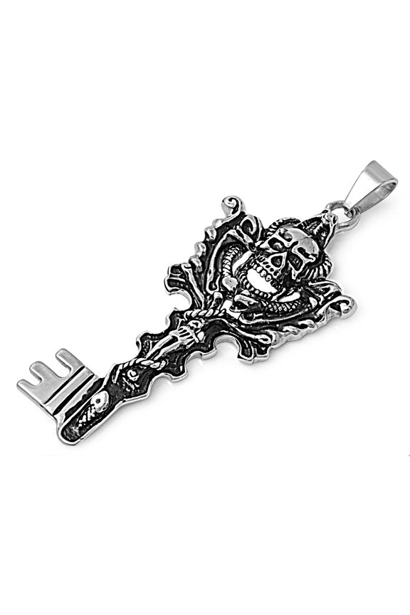 Skeleton Key Pendant Stainles Steel