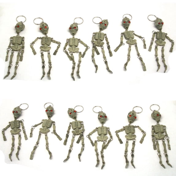 Skeleton Keychains | Package Of 12 | Red
