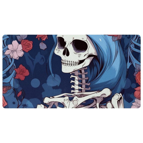 Skeleton Kitchen Rug, Washable Kitchen Rugs , Runner Mat for Floor, Standing Mats for in Front of Sink, Door, Laundry, Entryway, Entrance