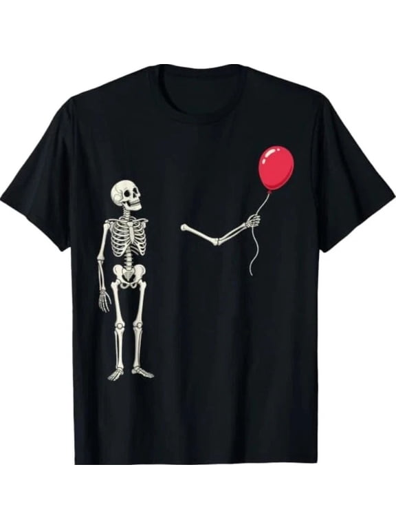 Skeleton Lost Balloon Well Funny Saying Quote T-Shirt