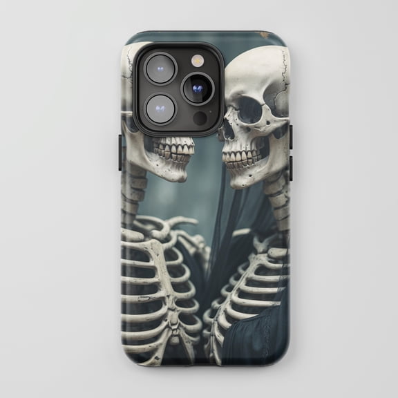 Skeleton Lovers iPhone Case Gothic Protective Phone Case
