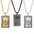 thumbnail image 1 of Skeleton Marigold Tarot Necklaces Major Arcana Stainless Steel Jewelry, 1 of 8