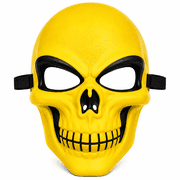Yellow Skull Skeleton Mask   Matte Skull Mask for Pirate, Villain & Fantasy Cosplay