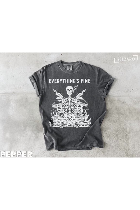 Skeleton Meditation Dark Humor Relaxing Yoga Position T-shirt