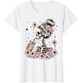 thumbnail image 1 of Skeleton Messy Bun Funny Costume Mom Women Halloween T-Shirt, 1 of 7