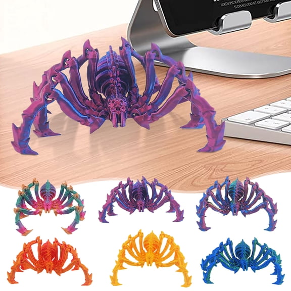 Skeleton Model under $5! Cagogo Skeleton Tarantula Movable Model, 3D Printed Articulated Spider Ornament, Halloween Home Decor, Collectible Animal Model, Unique Science Educational Gift