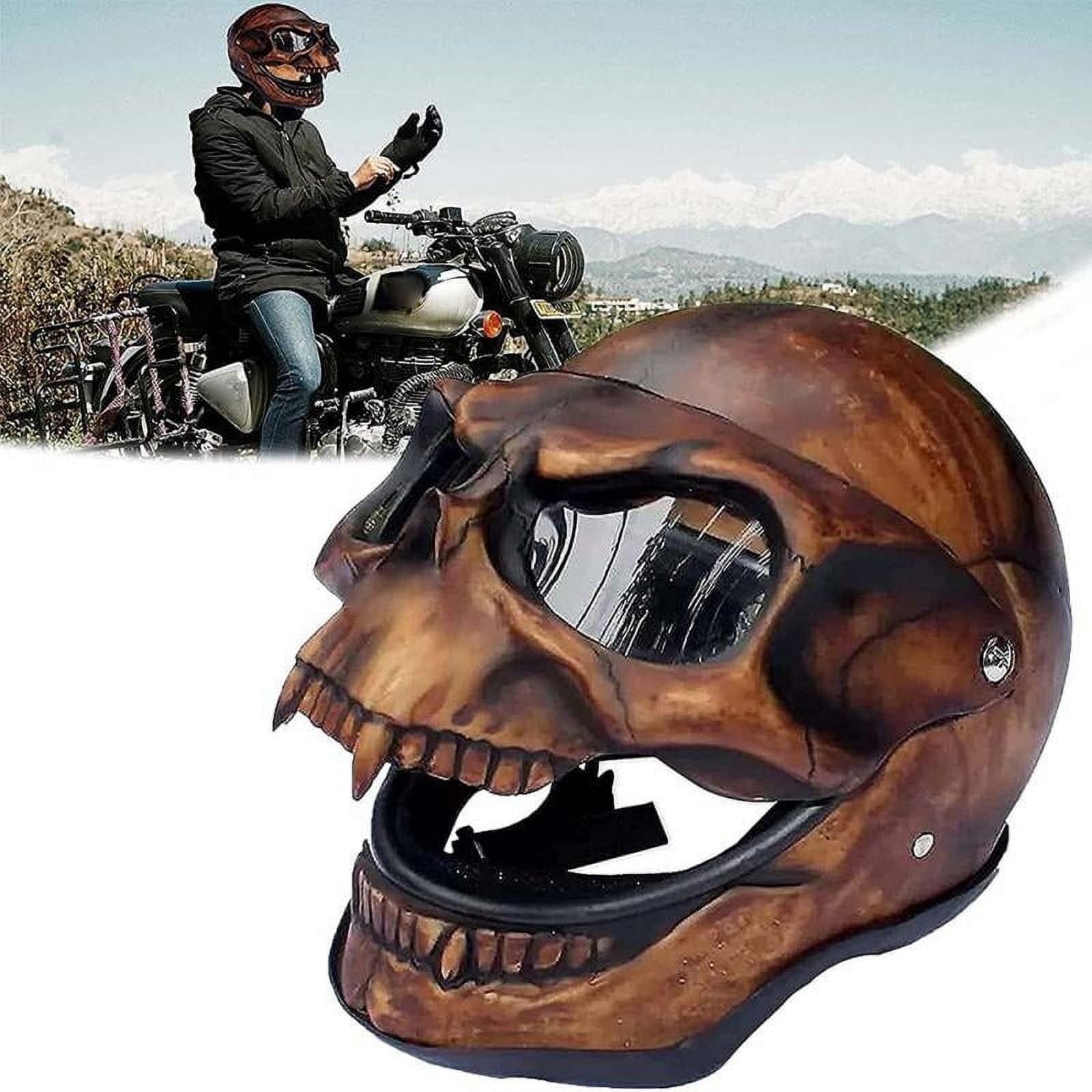 badass motorcycle helmet skull American Scars and Stripes Biker With Interchangeable Liner M and a clearer view from advanced fog White skull motorcycle helmet in