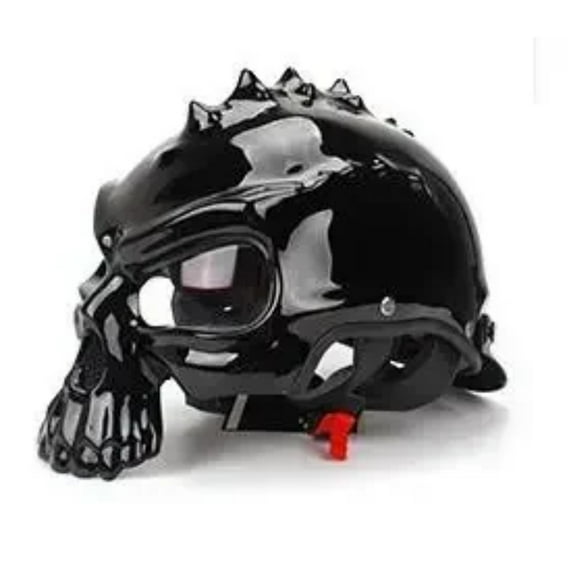 Skeleton Motorcycle Helmet, Retro Half-face ABS, Fashionable Novel Motorcycle Helmet
