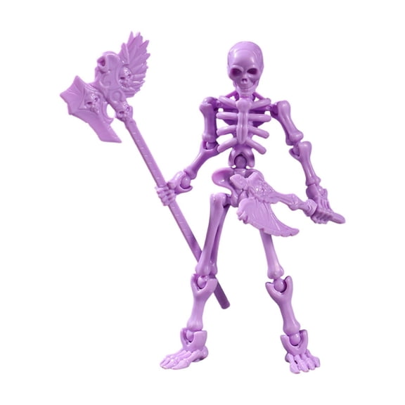 Skeleton Movable Model With Articulated Joints For Free Posing And Multiple Weapons Including Axe, Durable Construction For Long-Lasting Display And