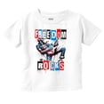 thumbnail image 1 of Skeleton Musician Freedom Rocks Toddler Boy Girl T Shirt Infant Toddler Brisco Brands 3T, 1 of 5