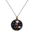 thumbnail image 1 of Skeleton Necklace Personalized Custom Photo Round Pendant Adjustable Stainless Steel Necklaces with Gift Box for Men Women Mothers Valentine's Jewelry Gift, 1 of 6