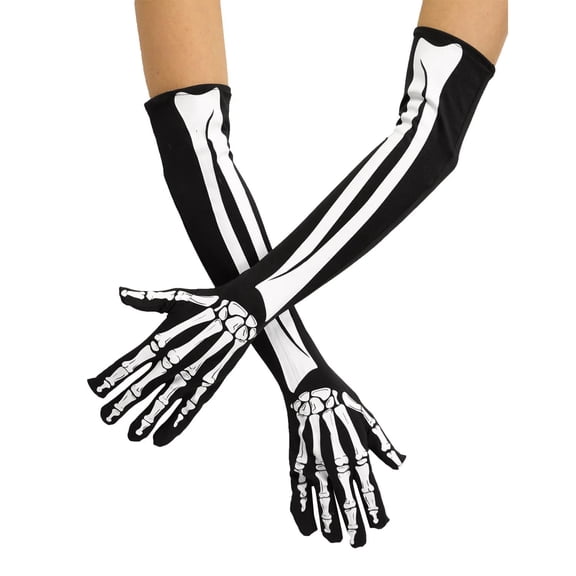 Skeleton Opera Gloves Adult Halloween Accessory