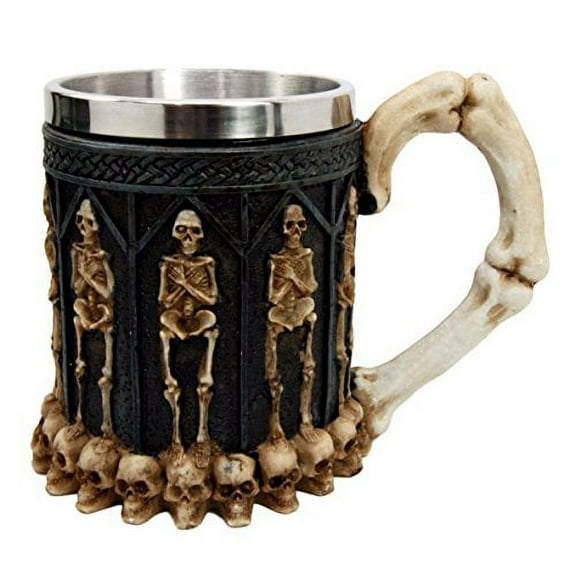 Skeleton Ossuary Graveyard Labyrinth Death Tankard Coffee Beer Mug Cup