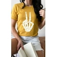 thumbnail image 1 of Skeleton Peace Sign Graphic Tee T-Shirt PLUS, 1 of 9