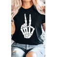 thumbnail image 1 of Skeleton Peace Sign Graphic Tee T-Shirt, 1 of 9