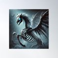 thumbnail image 1 of Skeleton Pegasus – Dark Fantasy Poster Wall Art, Modern Wall Decor For Living Room Bedroom, 30x30 UNFRAMED, 1 of 1