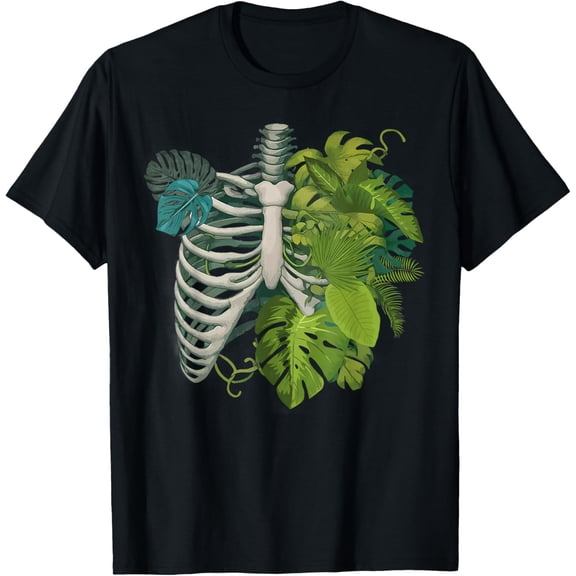 Skeleton Plant Body Shirt For Gardener Plant Lover Men Women T-Shirt