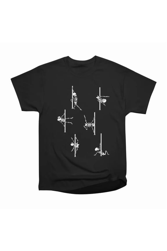 Skeleton Pole Dancing Club T-Shirt Tee Gift For Him Merch For Her Apparel For Friend
