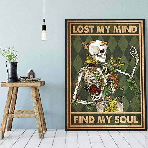 Skeleton Poster Lose Your Mind Find Your Soul Poster Paper Poster ...