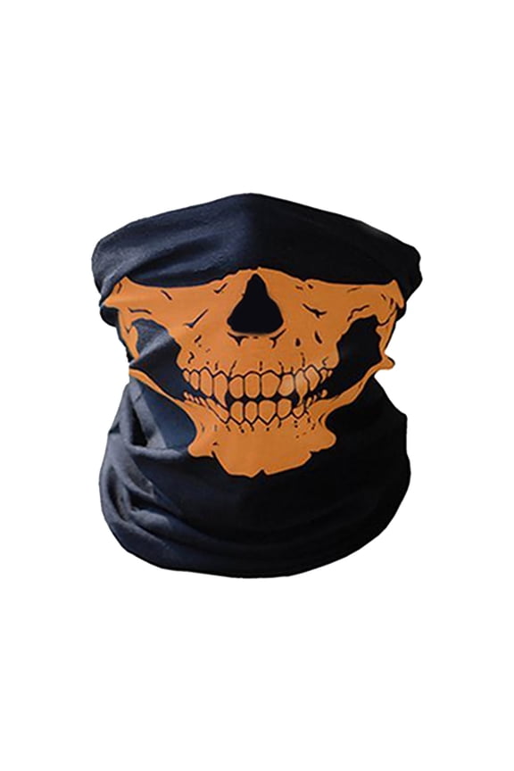 Skeleton Print Seamless Neck Gaiter Multi-Functional Microfiber Face Mask for Cycling Skiing and Halloween Parties