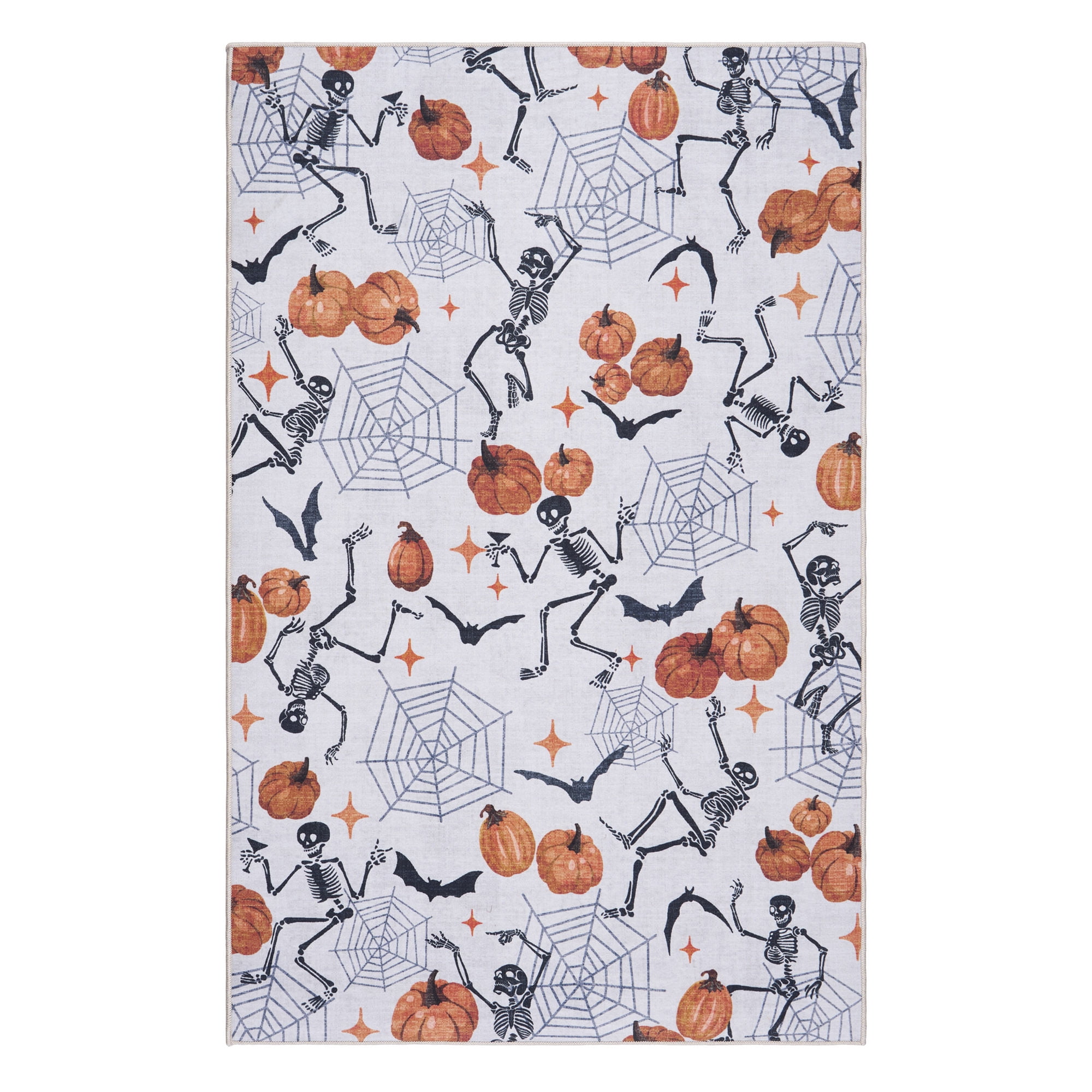 Skeleton Printed Runner, 30"x47", Polyester pile