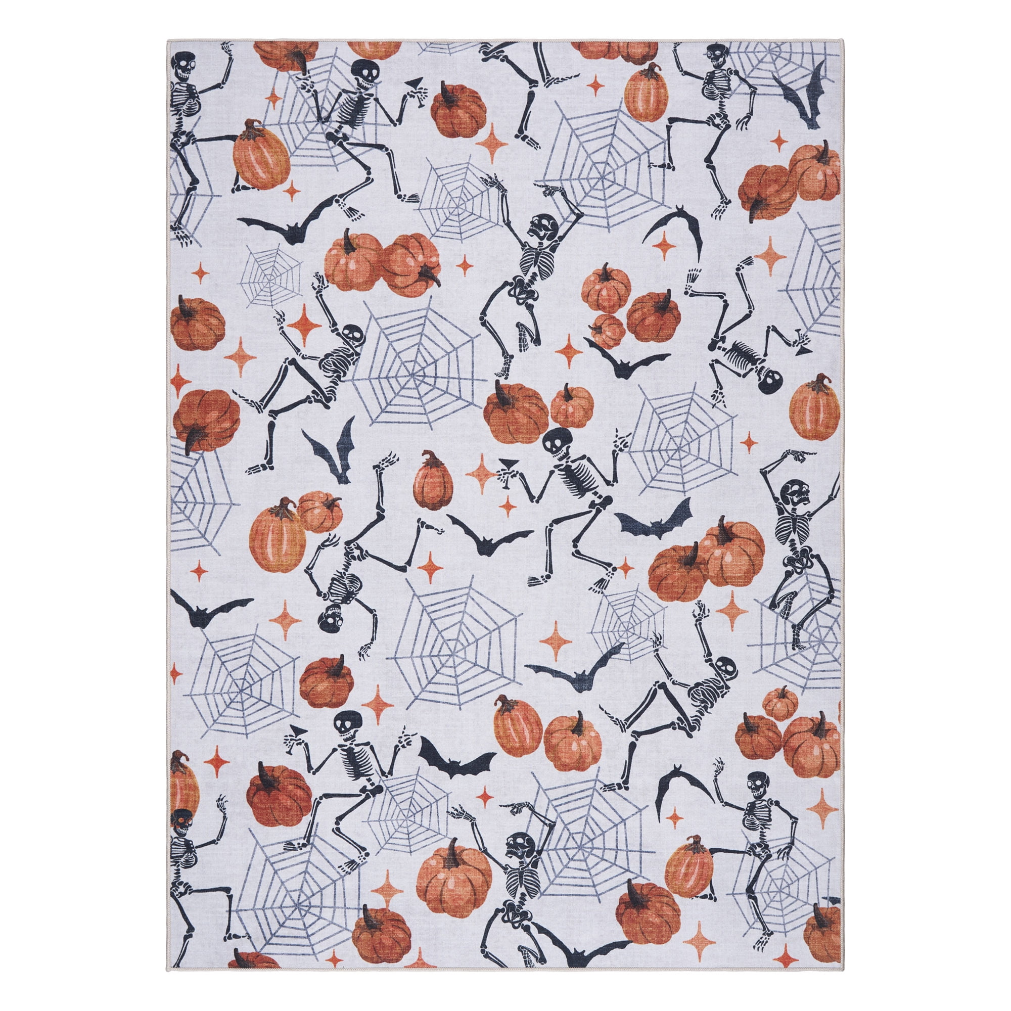 Skeleton Printed Runner, 40"x55", Polyester pile