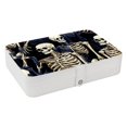 thumbnail image 1 of Skeleton Pu Leather Decorative Box with Removable Compartment, Portable Bracelet Holder, Necklace Organizer, and Storage Box, 1 of 6