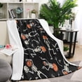 thumbnail image 1 of Skeleton Pumpkin Halloween Pattern Blanket,Comfortable Soft Lamb Wool Throw Blanket,All Season,Warm Lightweight Blankets for Sofa Bed Couch Living Room Chair,60"x80", 1 of 4