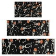thumbnail image 1 of Skeleton Pumpkin Halloween Pattern Kitchen Rugs Sets Of 3,Kitchen Runner Rugs Non Skid Washable,Decorative Kitchen Floor Mats for Kitchen,Sink,Laundry,17"x30"+ 17"x47" + 17"x59", 1 of 6