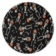 thumbnail image 1 of Skeleton Pumpkin Halloween Pattern Round Blanket,Comfortable Soft Flannel Throw Blanket,All Season,Warm Lightweight Blankets for Sofa Bed Couch Living Room Chair 47"x47", 1 of 5