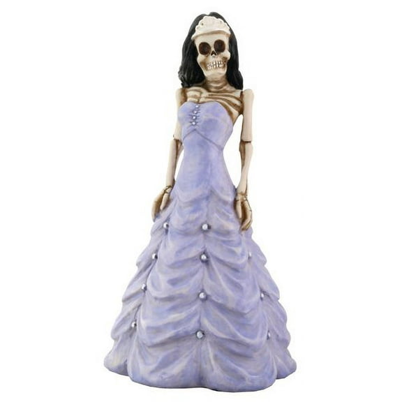 Skeleton Quinceañera In Purple Figurine