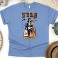 thumbnail image 1 of Skeleton Reaper Graphic Tee | Unisex Autumn Scary Shirt, CarolinaBlue, Size M, 1 of 6