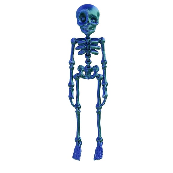 Poseable Skeleton Fridge Magnet, 3D Printed Articulated Skeleton, Mini Skull Fridge Magnets with Movable Joints, Interesting Human Skull Magnetic Decorations, for Refrigerator Locker