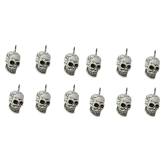 Skeleton Resin Hook 1.1X2.47In Decorative Hooks for Wreath, Door, Wall, Courtyard, Rustproof Iron, Strong Load Bearing, Modern Simple Design, 12 Pack