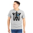 thumbnail image 1 of Skeleton Rib Cage Cute Set His Hers Men's Big & Tall Crewneck Graphic Tee Brisco Brands 2X, 1 of 5